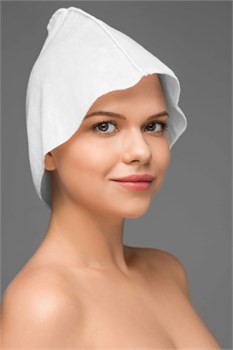 Шапочка для сауны двухслойная белая 25 шт./уп 00-213 - фото 10010
