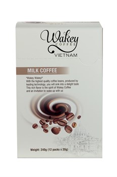 Кофе растворимый с молоком WAKEY 240 г/коробка (12 пачек по 20 г.) 372039 - фото 11041