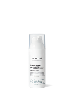 M.AKLIVE Солнцезащитный крем SPF50 для жирной кожи лица, 50 мл MF4052 - фото 11198