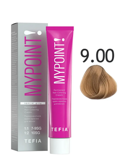 TEFIA Mypoint Перманентная крем-краска 9.00 очень светлый блондин натуральный для седых волос 60мл MPCLR60-9.00 - фото 1732