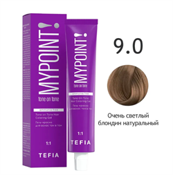 Tefia Гель-краска тон в тон 9.0 очень светлый блондин натуральный MYPOINT 60мл 65713 - фото 2900