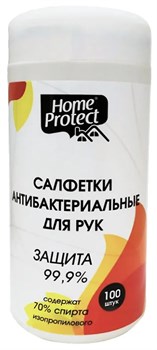 Влажные салфетки Home Protect антибактериальные в тубе, 100 шт НР800005 - фото 2971