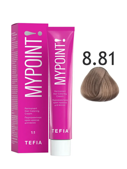 TEFIA Mypoint Перманентная крем-краска для волос 8.81 светлый блондин коричнево-пепельный, 60мл MPCLR60-8.81 - фото 3082