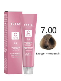 TEFIA ABS Крем-краска для волос с маслом монои, 60 мл Блондин интенсивный 7.00 26451 - фото 3173