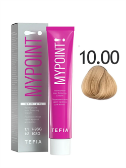 TEFIA Mypoint Крем-краска 10.00 экстра светлый блондин натуральный для седых волос, 60мл MPCLR60-10.00 - фото 3365