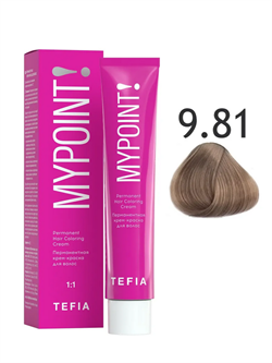 TEFIA Mypoint Крем-краска для волос 9.81 очень светлый блондин коричнево-пепельный, 60мл MPCLR60-9.81 - фото 3789