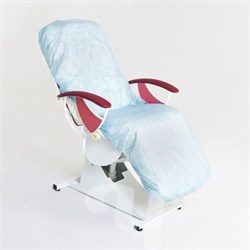 Чехол на кушетку на резинке голубой спандбонд 30 г/кв.м 200х90 см 10 шт/упк 01-618 - фото 3915