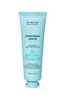 M.AKLIVE КРЕМ С SPF 30 «НЕВИДИМАЯ ЗАЩИТА ОТ ВОЗДЕЙСТВИЯ СОЛНЦА» 30мл 10436 - фото 5500