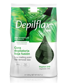 Depilflax Воск горячий в брикетах, в пакете Зеленый 1000 гр 900311D - фото 5645