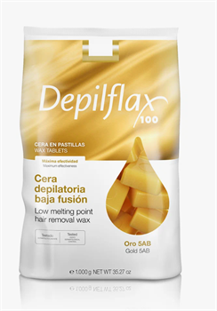 Depilflax Воск горячий в брикетах, в пакете Золотой 1000 гр 900236D - фото 5655