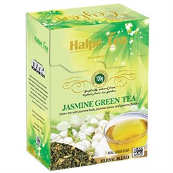 Чай зеленый со вкусом жасмина LOOSE TEA GREEN JASMINE 100г (весовой) HALPE TEA 981916 - фото 6235