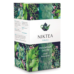 Чай Nikteа Mountain Thyme Горный Чабрец, черный с чабрецом пакетированный, 25 пакетиков 80588 - фото 6609