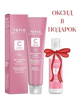 TEFIA ABS Крем-краска для волос с маслом монои, 60 мл 7.54 блондин красно-медный + Окисляющий крем с глицерином и альфа-бисабололом 9%, 120 мл 25553/27335 - фото 7274