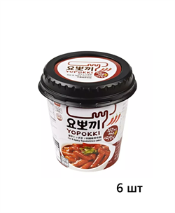 Рисовые палочки Topokki/Yopokki Остро-пряные, стакан, 6 х 120 гр. 400796/6 - фото 7746