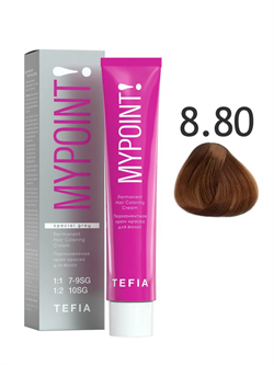 TEFIA Mypoint Крем-краска 8.80 светлый блондин коричневый для седых волос, 60мл MPCLR60-8.80 - фото 8016
