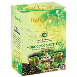 Чай зеленый со вкусом перечной мяты LOOSE TEA GREEN MOROCCAN MINT 100г (весовой) HALPE TEA 981909 - фото 8659
