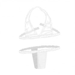 IGRObeauty Комплект бюстье + трусики с рюшей  белые 40076 - фото 903