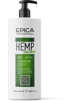 EPICA Professional Hemp therapy Кондиционер для волос с витаминами PP, AH и BH кислотами 1000мл 913018 - фото 944