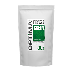 Пленочный воск для депиляции в гранулах OPTIMA «GREEN» с алоэ вера, 800 гр. 87154 - фото 9953