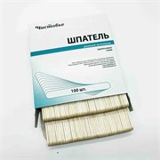 Шпатель деревянный узкий 100 шт/упк Чистовье 03-749