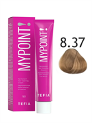 TEFIA Mypoint Перманентная крем-краска для волос 8.37 светлый блондин золотисто-фиолетовый, 60мл MPCLR60-8.37