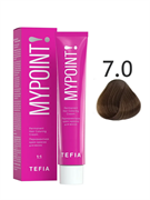 TEFIA Mypoint Перманентная крем-краска для волос 7.0 блондин натуральный, 60мл MPCLR60-7.0