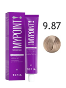 TEFIA Гель-краска для волос тон в тон 9.87 очень светлый блондин коричнево-фиолетовый 60 мл 168050