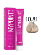 TEFIA Mypoint Крем-краска 10.81 экстра светлый блондин коричнево-пепельный, 60мл MPCLR60-10.81