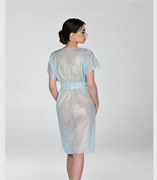 Чистовье Халат-кимоно из SMS Люкс с рукавами и поясом УНИВЕРСАЛЬНЫЙ ГОЛУБОЙ, 5 шт/упк 02-190