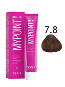 TEFIA Mypoint Перманентная крем-краска для волос 7.8 блондин коричневый, 60мл MPCLR60-7.8