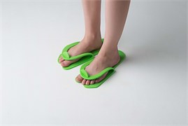 Тапочки "вьетнамки" пенополиэтилен 5 мм Салатовый 25 пар/упк 03-456