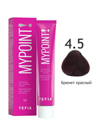 TEFIA Mypoint Перманентная крем-краска для волос 4.5 брюнет красный, 60мл MPCLR60-4.5