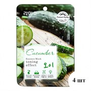 Набор La Miso тканевая маска Premium Essence Mask с экстрактом Огурца 4 х 23 г 32158/4