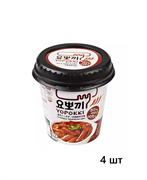 Рисовые палочки Topokki/Yopokki Остро-пряные, стакан, 4 х 120 гр. 400796/4