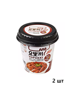 Рисовые палочки Topokki/Yopokki Остро-пряные, стакан, 2 х 120 гр. 400796/2