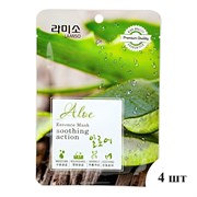 Набор La Miso тканевая маска Premium Essence Mask с экстрактом алоэ 4 шт 32141/4