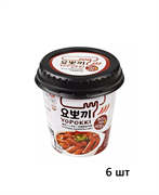 Рисовые палочки Topokki/Yopokki Остро-пряные, стакан, 6 х 120 гр. 400796/6