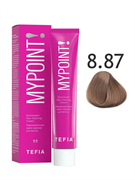TEFIA Mypoint Перманентная крем-краска для волос 8.87 светлый блондин коричнево-фиолетовый, 60мл MPCLR60-8.87