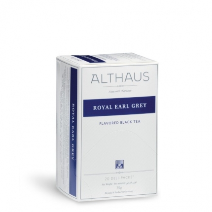 Чай Althaus Royal Earl Grey черный с ароматом бергамота Deli Pack, 20 пакетиков